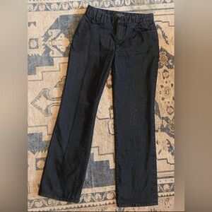 Vintage 2001 Banana Republic Boot Cut Black Dark Gray Shimmer Jeans 6 28x31 Y2K